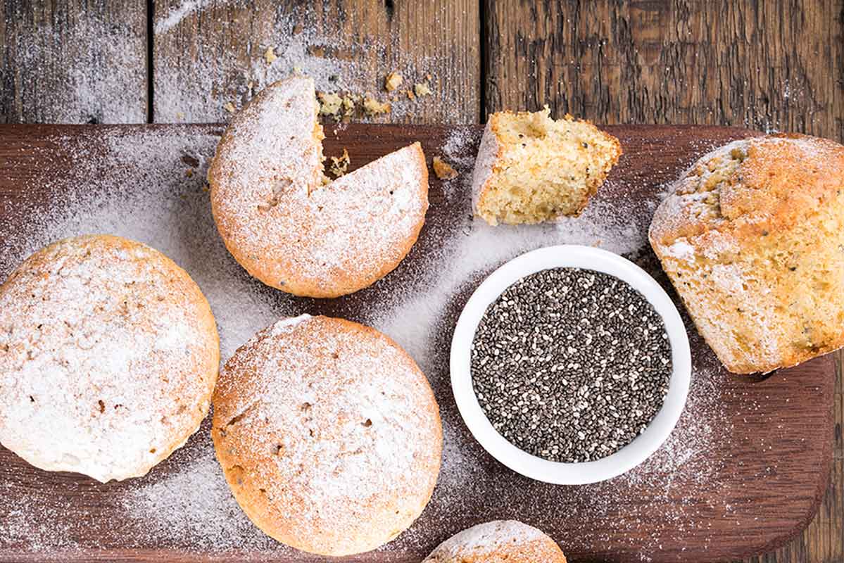 MUFFINS DE PLÁTANO Y CHIA