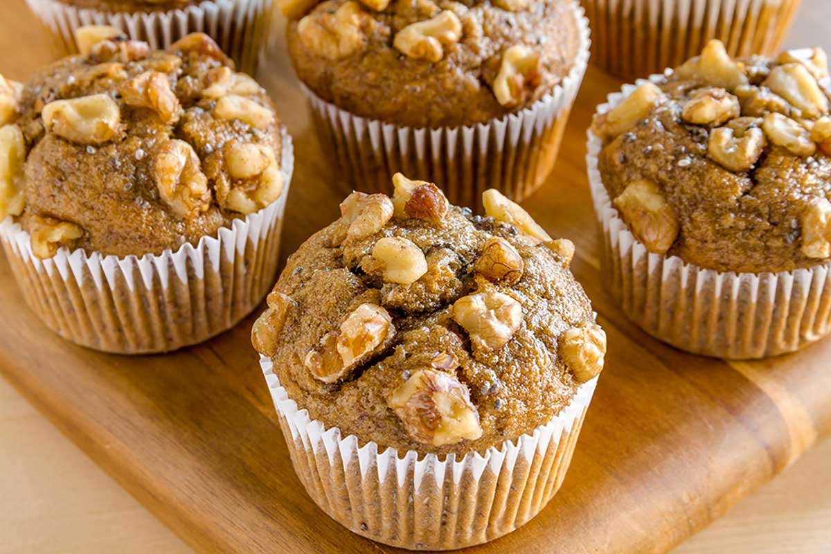 MUFFINS DE MANZANA Y NUECES