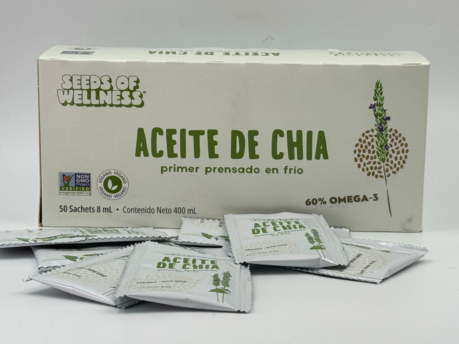 Sachet Aceite de chía 8 ml (50 unidades)