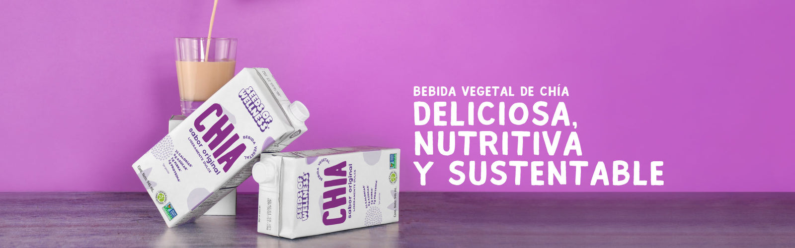 Leche de chia sin lactosa alta en omega 3